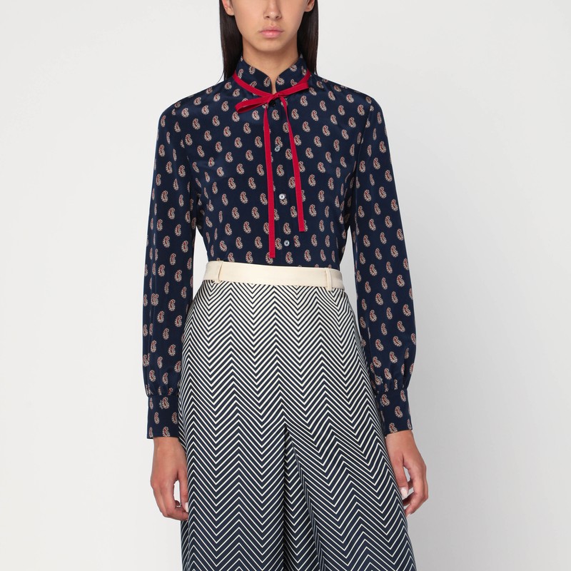 Silk shirt with Paisley print