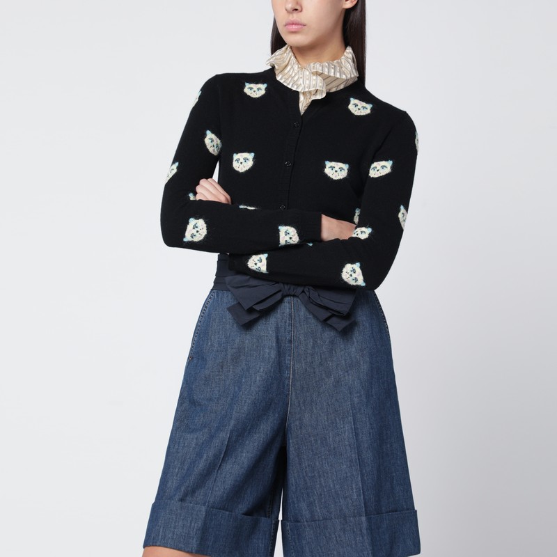 Le Chat De La Maison intarsia cardigan