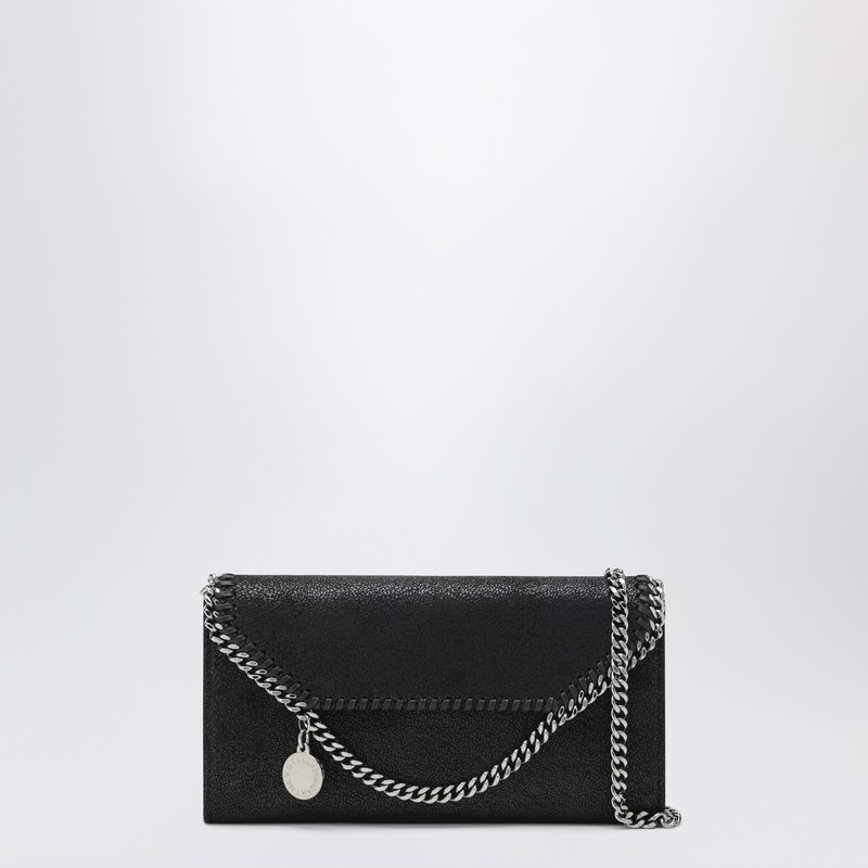 Falabella black crossbody wallet