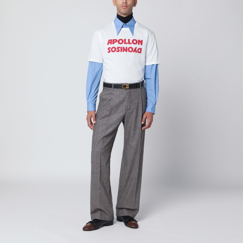 Valentino Light Blue Cotton Shirt In Blue