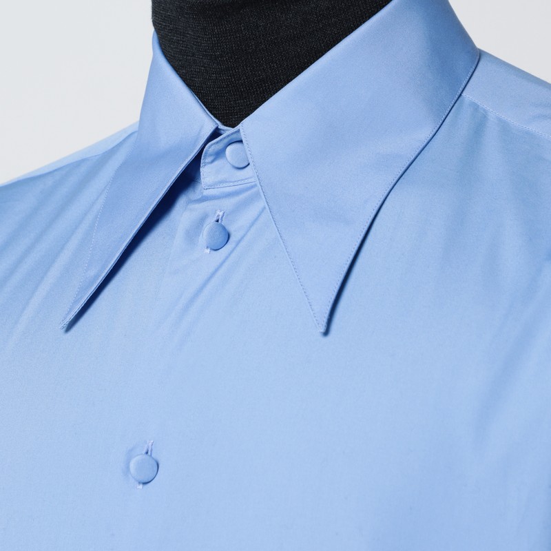 Valentino Light Blue Cotton Shirt In Blue