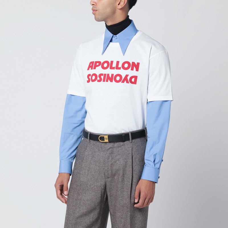 White T-shirt with Apollon/Dionysos print