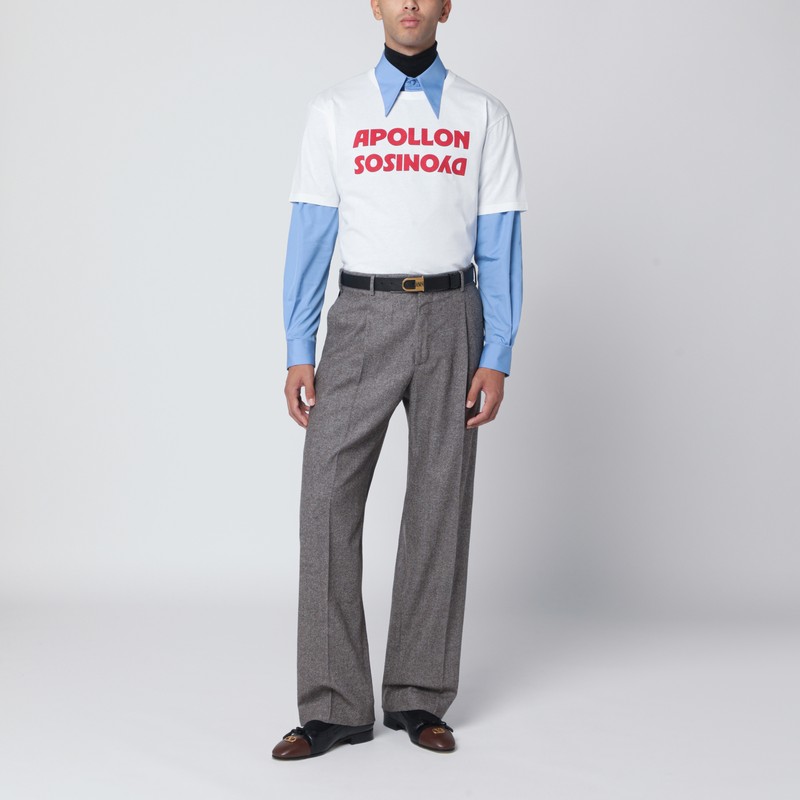 Valentino White T-shirt With Apollon/dionysos Print In White