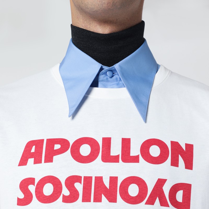 Valentino White T-shirt With Apollon/dionysos Print In White