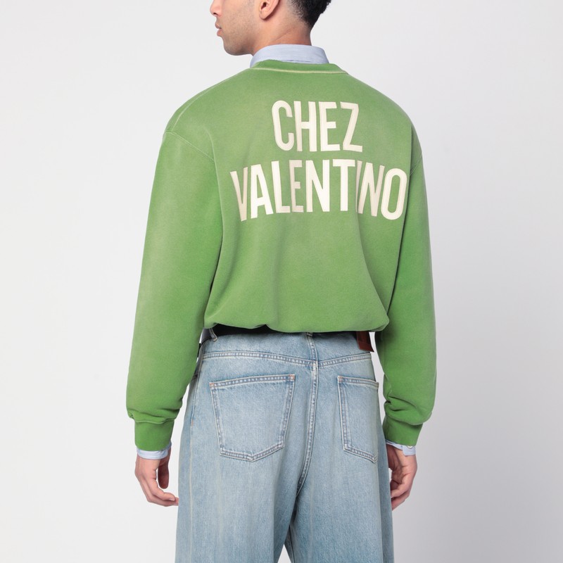 Valentino Garavani Pure Cotton Sweatshirt In Green