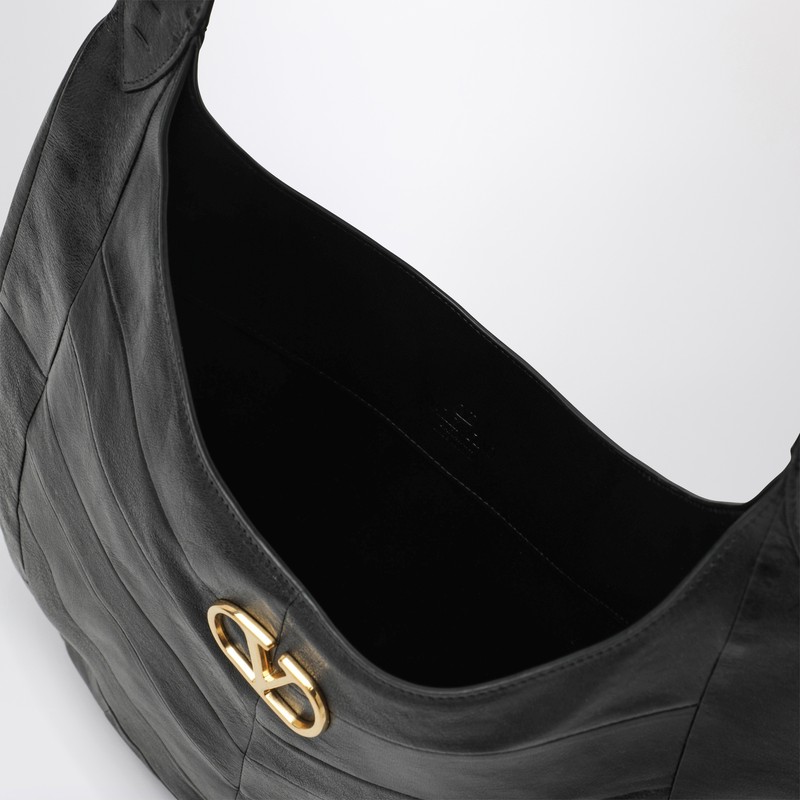 Valentino Womens Nero Hoboho Medium Leather Shoulder Bag In Black