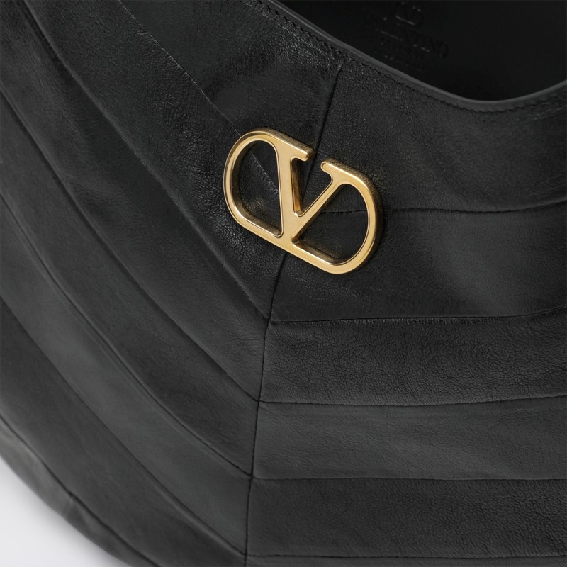 Valentino Womens Nero Hoboho Medium Leather Shoulder Bag In Black