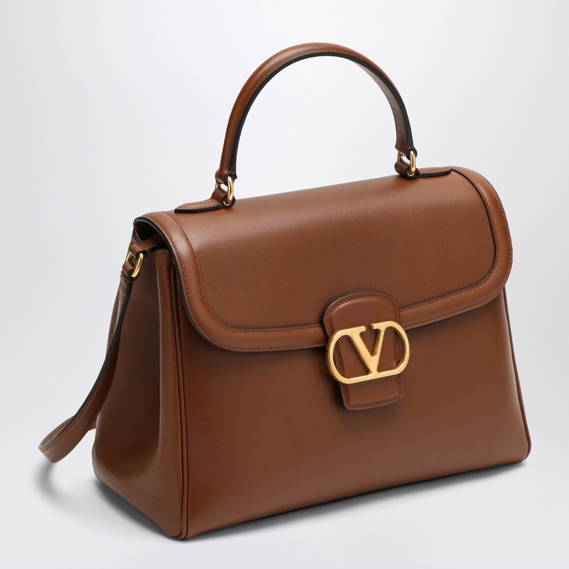 Valentino Large Shoulder Bag 9to5 Tobacco In Brown
