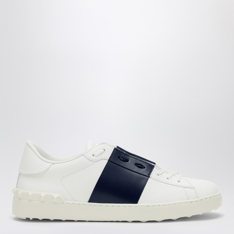White/marine blue Open sneakers