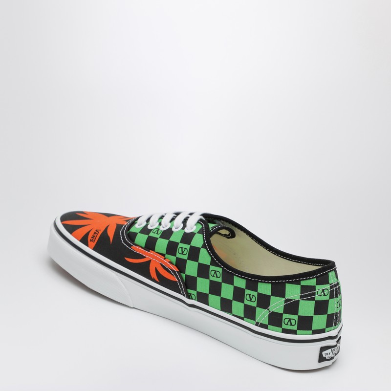 Valentino Garavani X Vans Sneaker Low-top With Vlogo Checkerboard Print And Tropical Leaves In Multi
