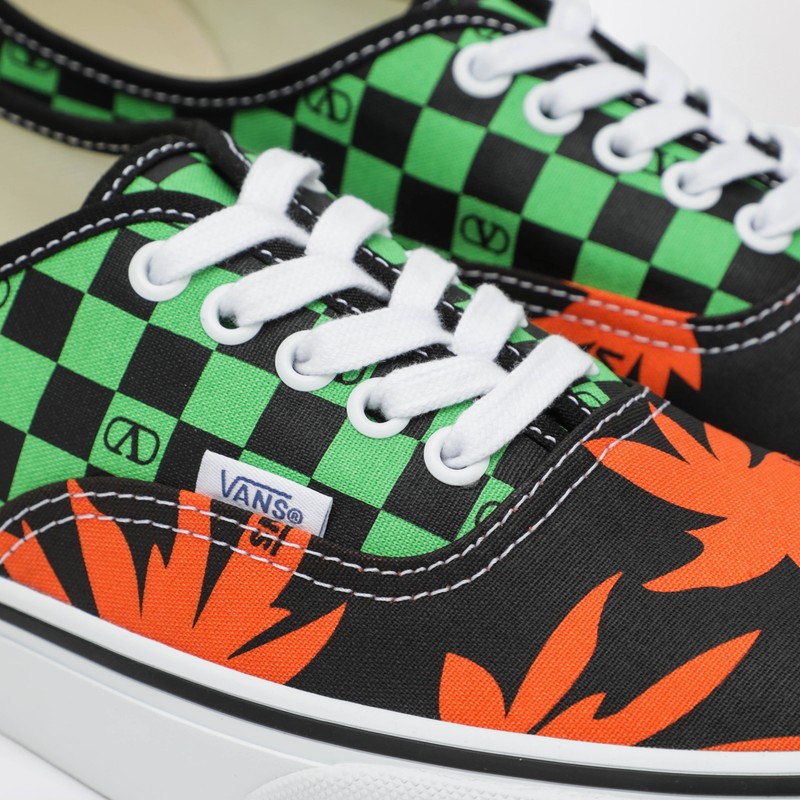 Valentino Garavani X Vans Sneaker Low-top With Vlogo Checkerboard Print And Tropical Leaves In Multi