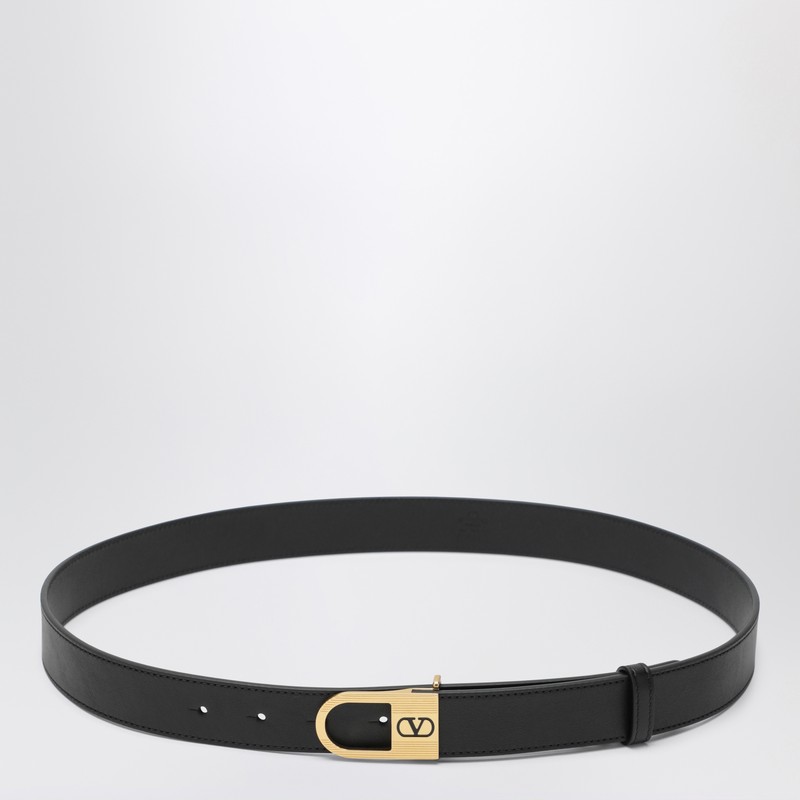 Valentino Garavani Black Vlogo Signature Belt