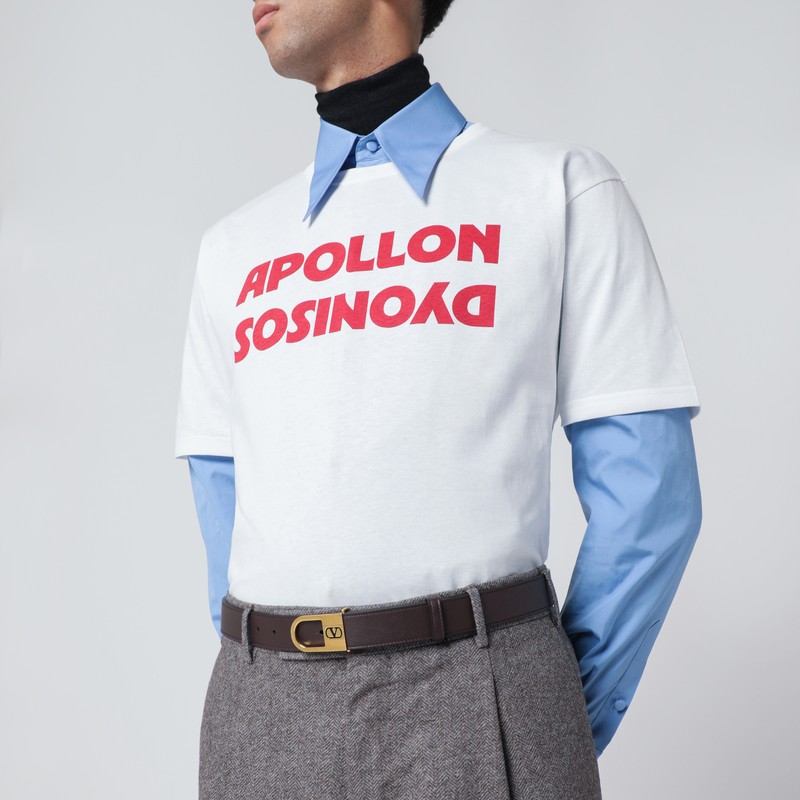 Valentino Brown Vlogo Signature Belt In Brown