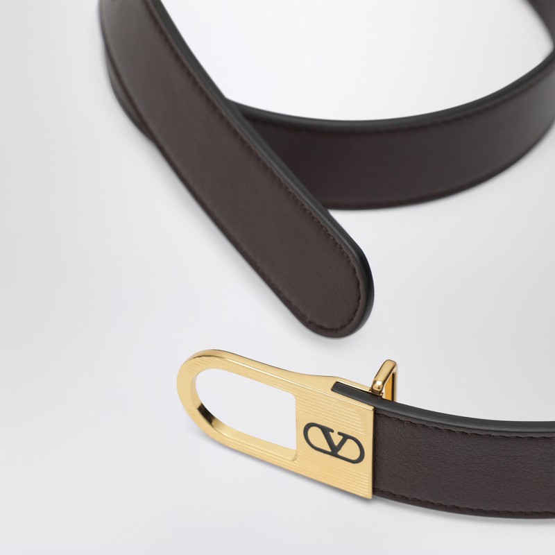 Valentino Brown Vlogo Signature Belt In Brown