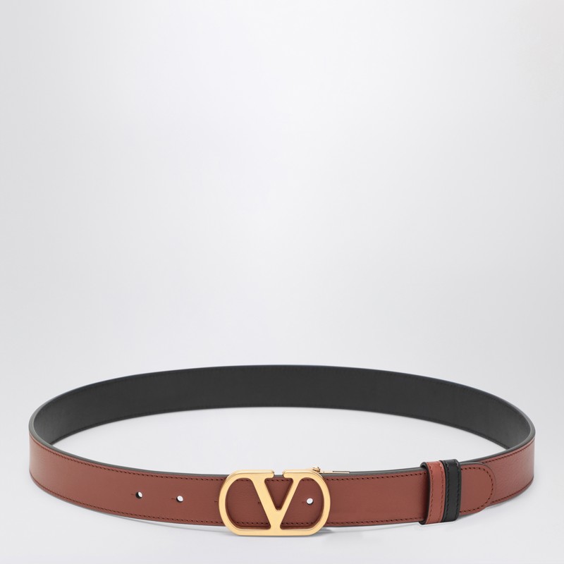 Reversible Vlogo Signature belt brown/black