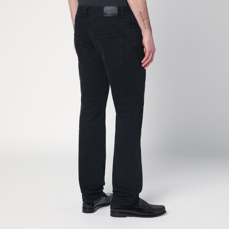 Saint Laurent Wide Jeans. In Black
