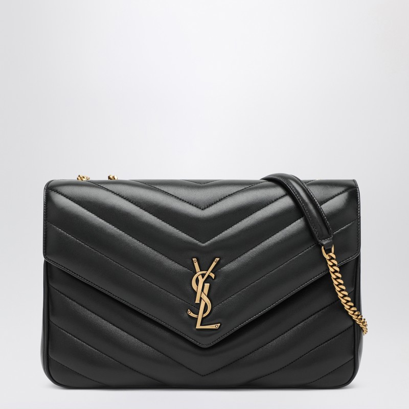 LouLou Large bag black in leather - Saint Laurent - Modalova