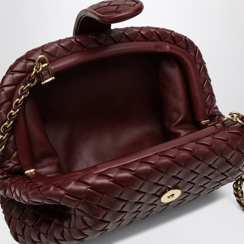 Bottega Veneta Clutch Lauren 1980 Barolo In Intrecciato In Burgundy