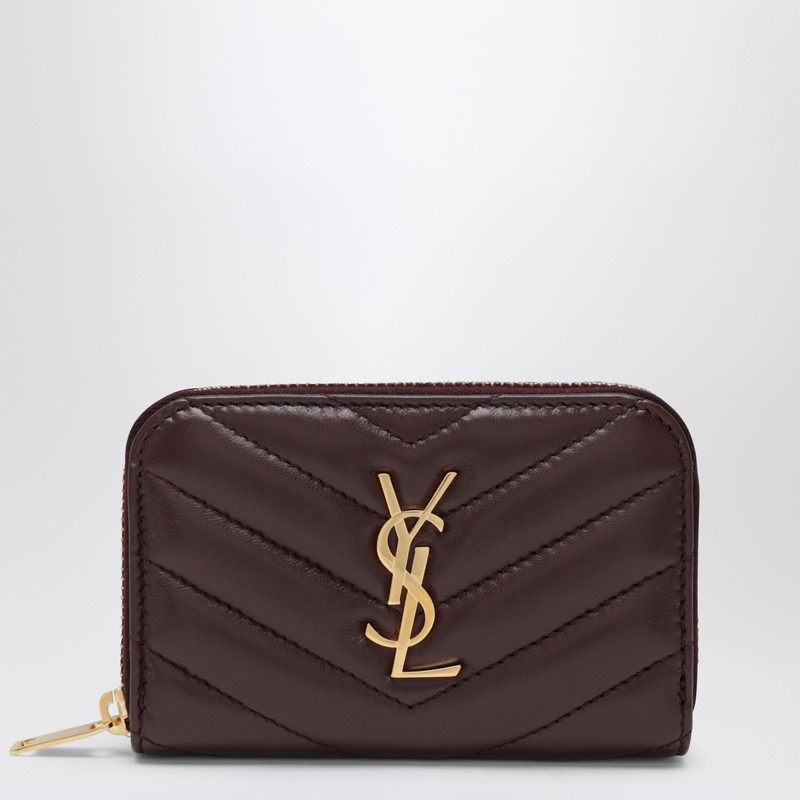 Cassandre leather wallet in Cabernet Red
