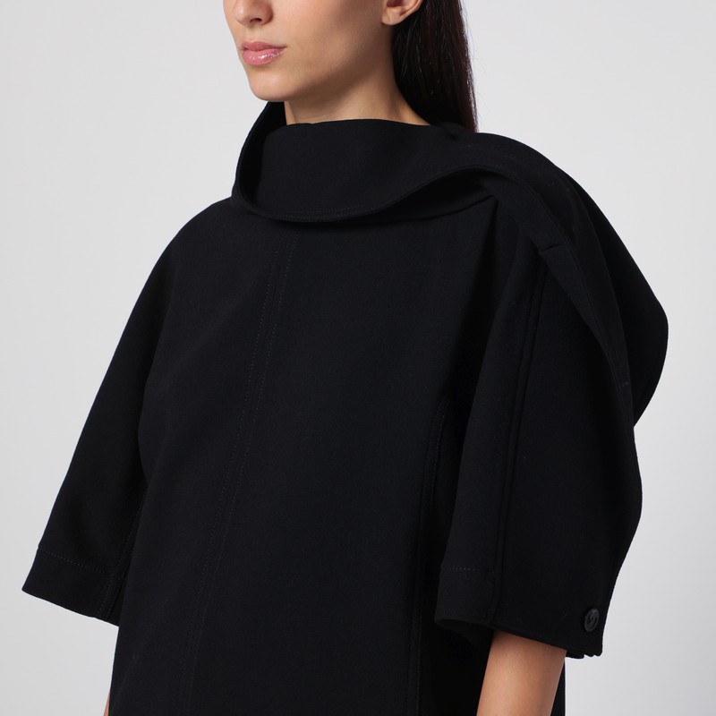 Bottega Veneta Crepe Top In Black