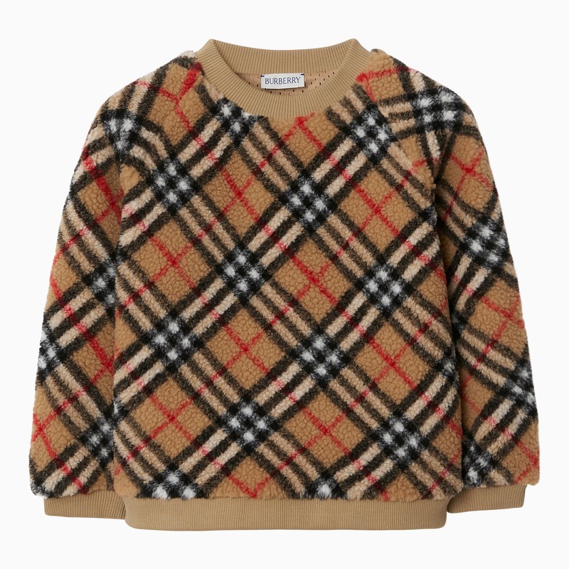 Sweatshirt teddy beige Vintage Check