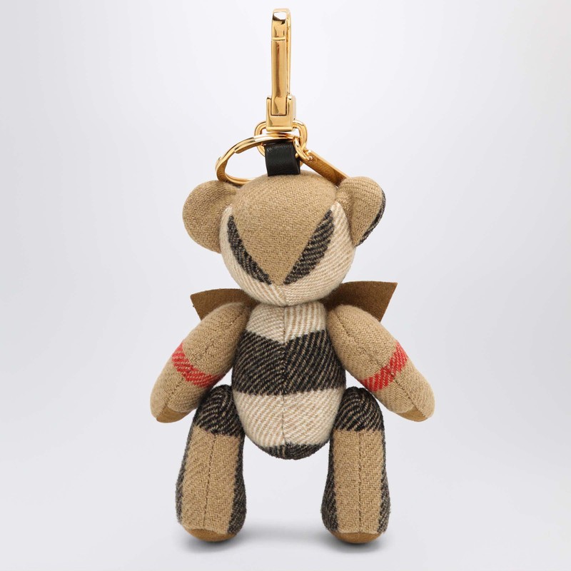 Burberry Thomas Bear Charm With Cashmere Bow Tie In Multi