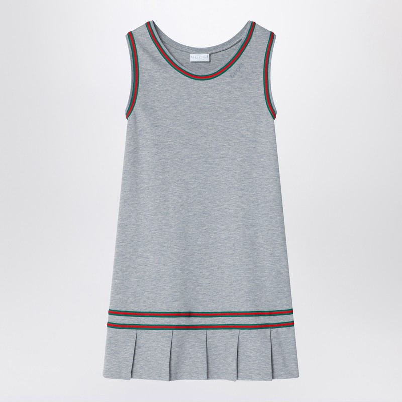 Gray dress with Web ribbon