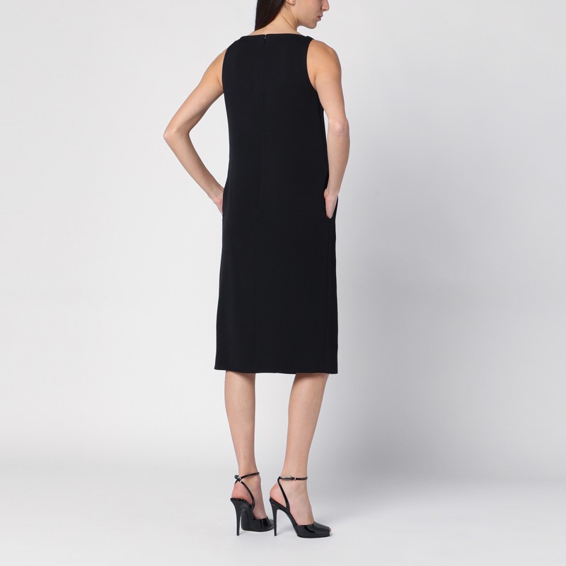 Gucci Horsebit Midi Dress In Black