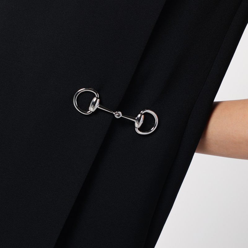 Gucci Horsebit Midi Dress In Black