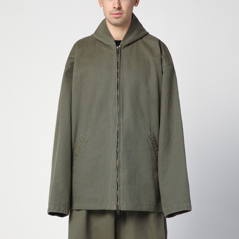 Heavy cotton green over jacket - Balenciaga - Modalova