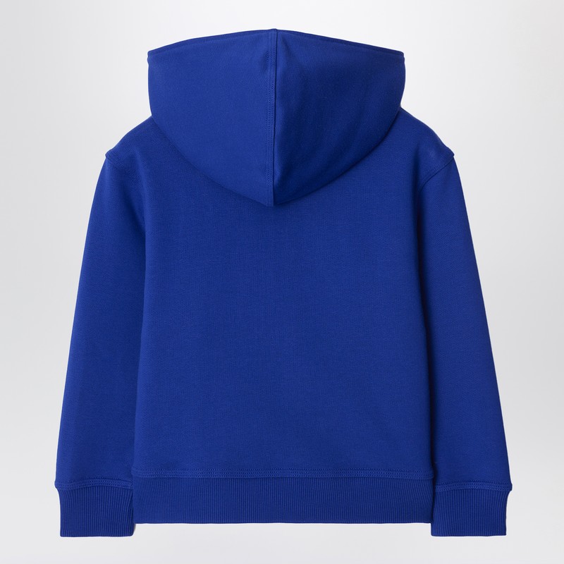 Burberry Ekd Zip-up Cotton Hoodie In White