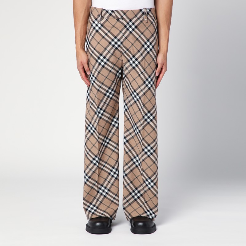 Check trousers in wool blend - Burberry - Modalova