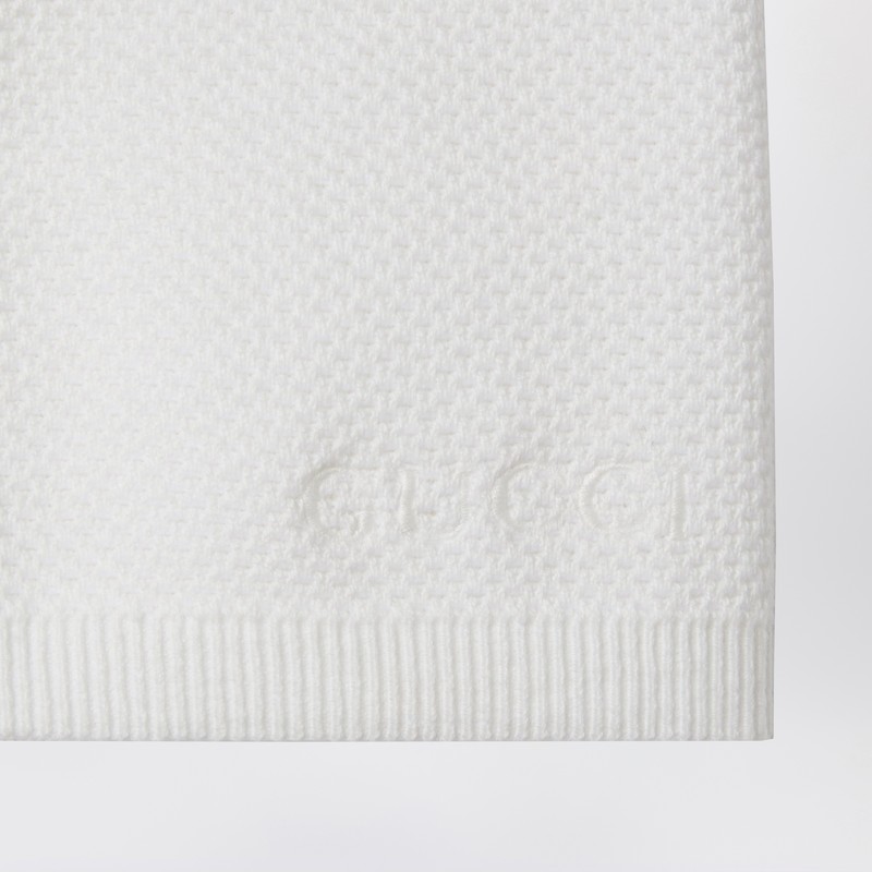 Gucci White Shorts For Kids With Web Detail In White