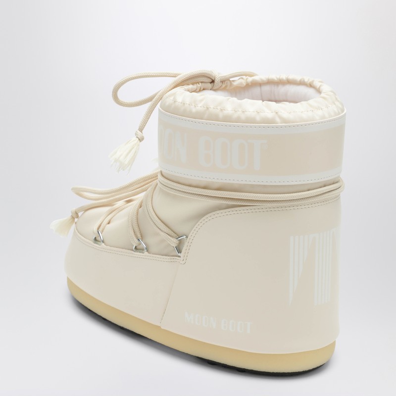 Moon Boot Icon Low Boots In Cream Nylon In Multi
