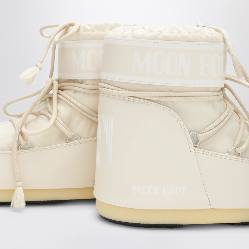 Moon Boot Icon Low Boots In Cream Nylon In Multi