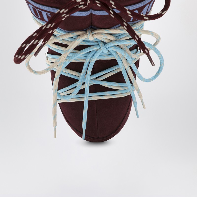 Moon Boot Icon Low Burgundy Suede Boot In Burgundy