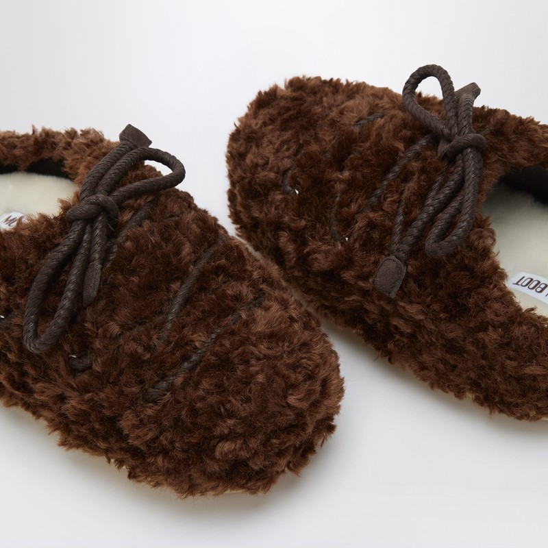 Moon Boot "evx" Mule Curly In Brown
