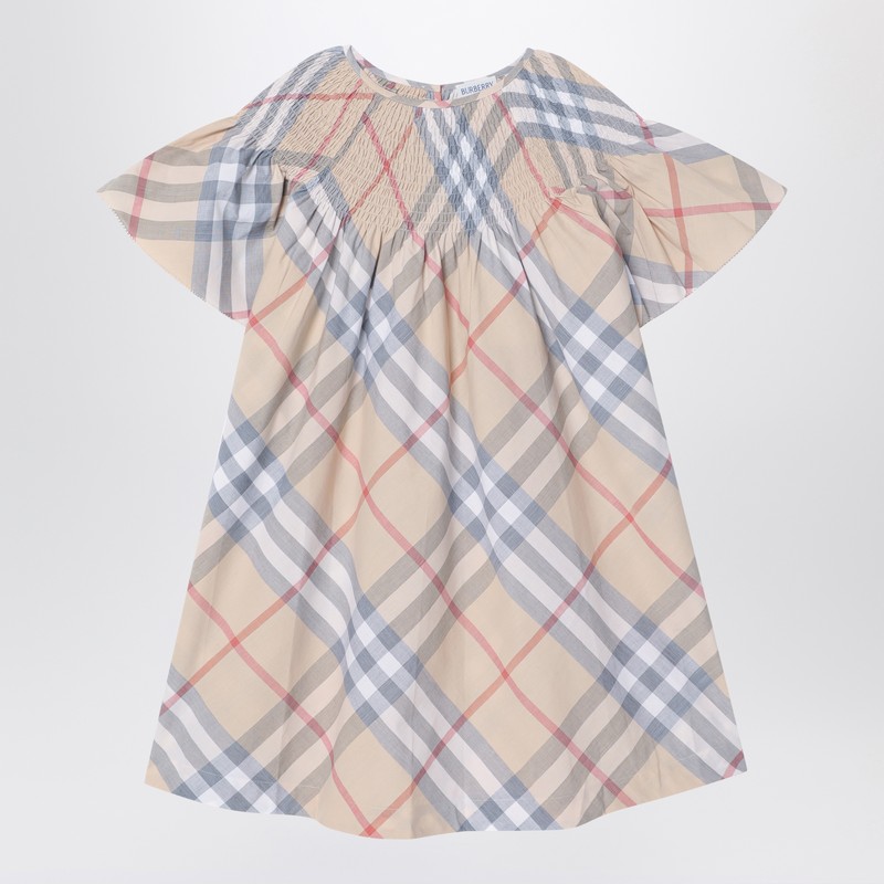 Check pattern cotton dress