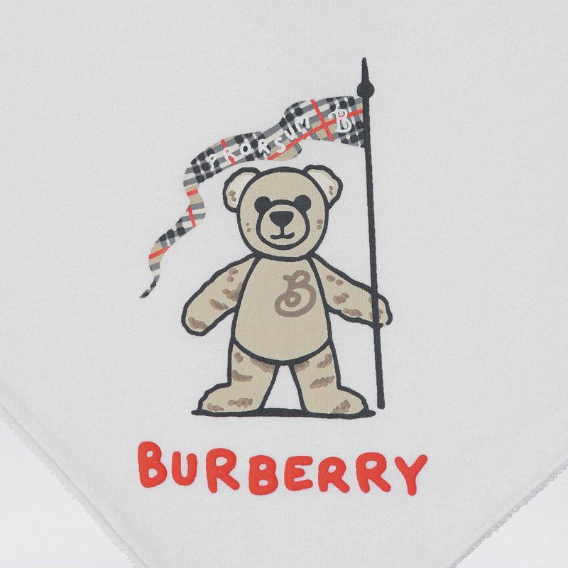 Burberry Set Of Two Cotton Pieces With Thomas Bear In White