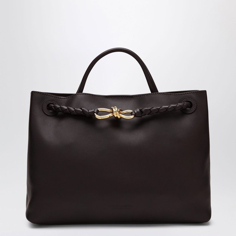 Bottega Veneta Andiamo Medium Bag In Fondant Smooth Leather In Brown