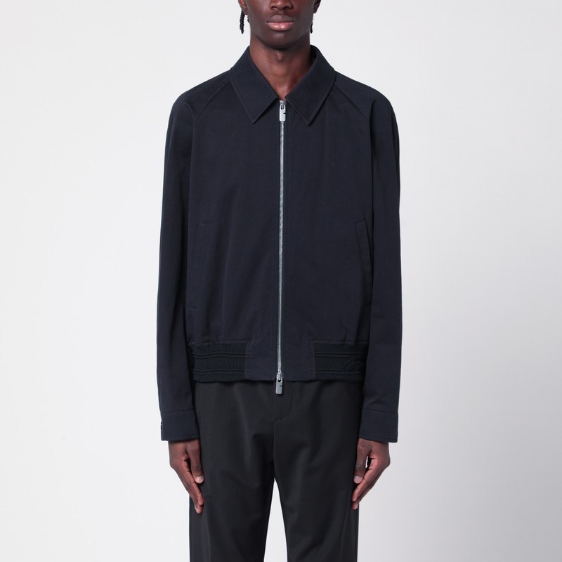 Harrington Jacket Navy in Cotton - Burberry - Modalova