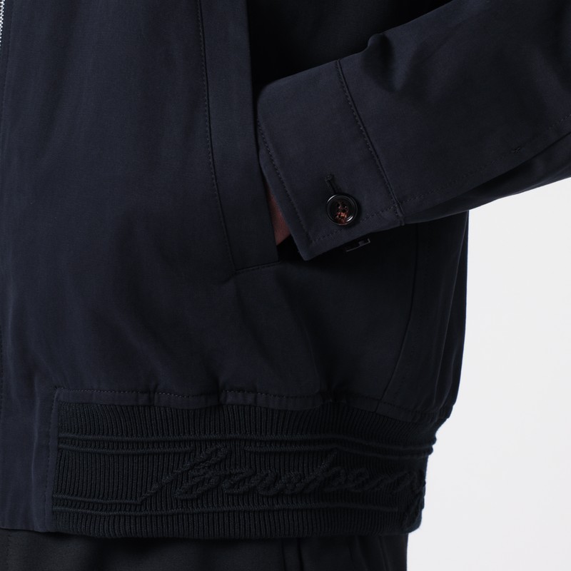 Burberry Long Sleeved Zip-up Shirt Jacket In Blue