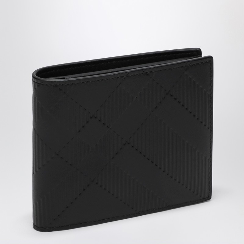 Burberry Bi-fold Leather Wallet In Black