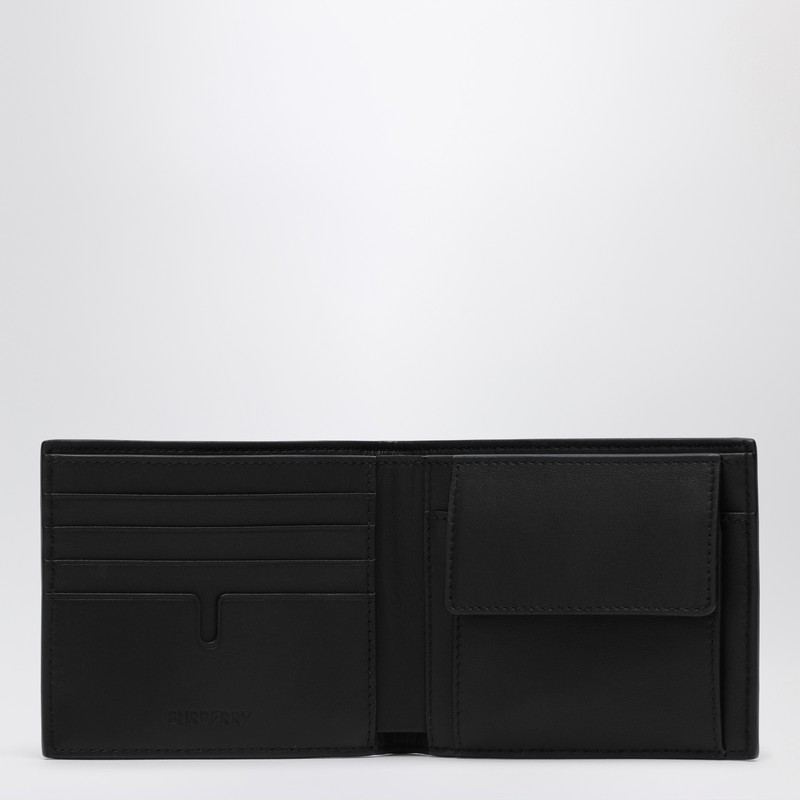Burberry Bi-fold Leather Wallet In Black