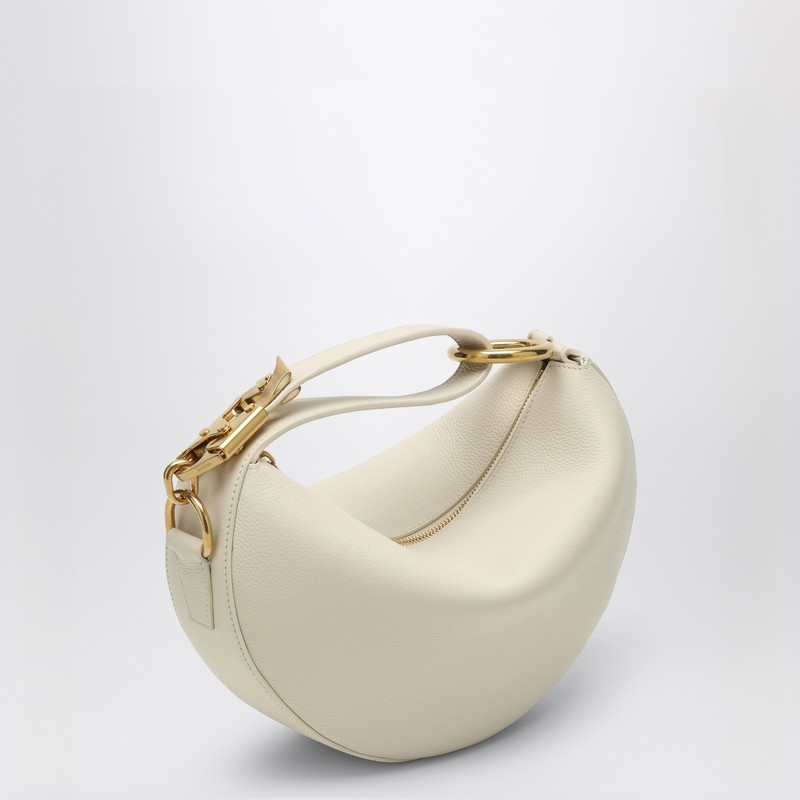 Burberry Knight Calf Leather Shoulder Bag In White