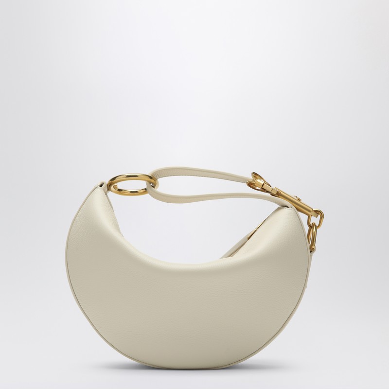 Burberry Knight Calf Leather Shoulder Bag In White