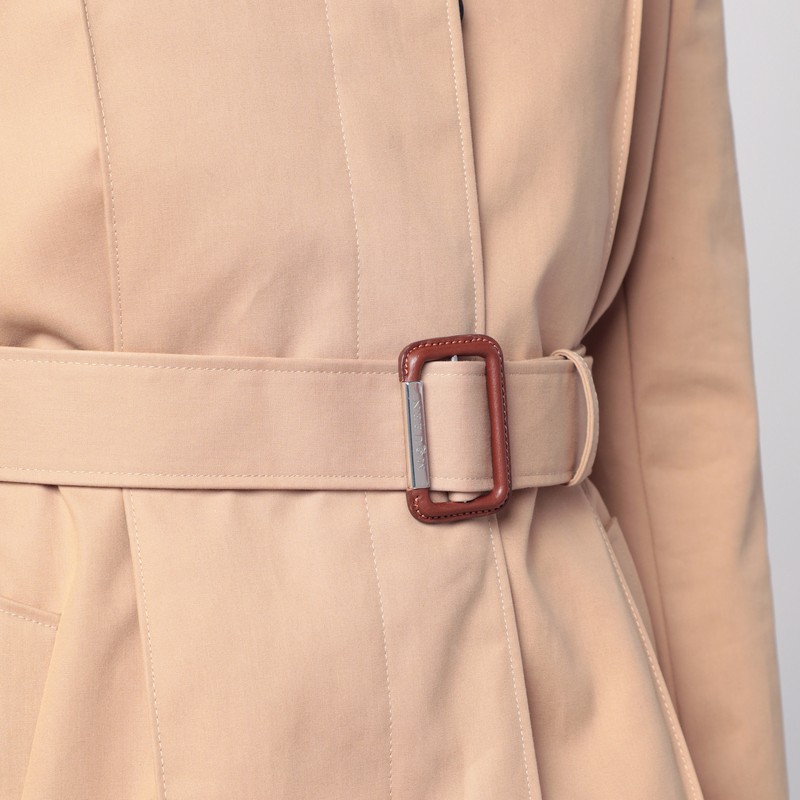 Alexander Mcqueen Cotton Trench Coat In Braun