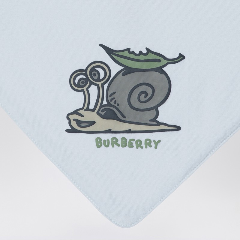 Burberry Set Of Three Coloured Cotton Bibs In Multicolor