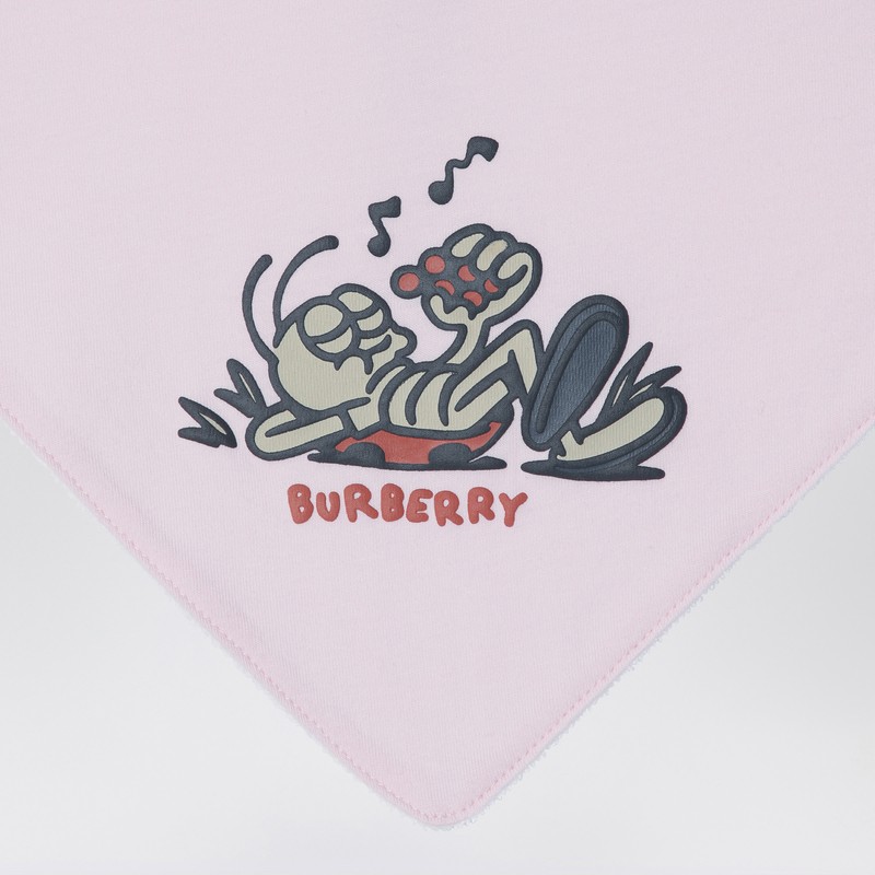 Burberry Set Of Three Coloured Cotton Bibs In Multicolor