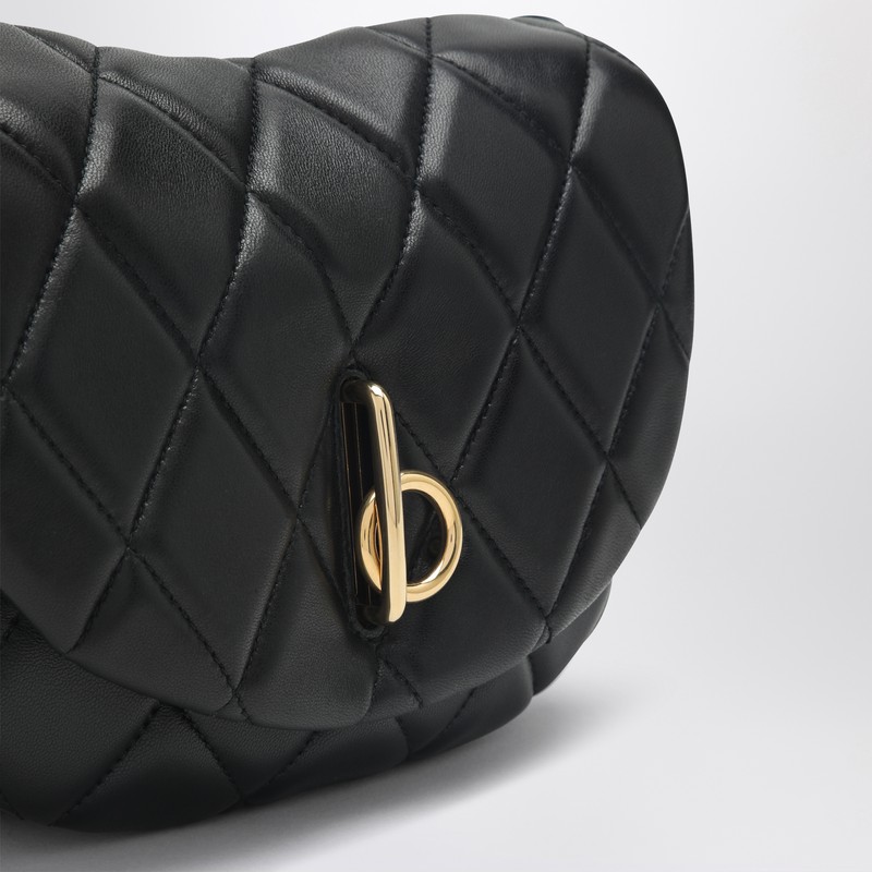 Burberry Medium Rocking Soft Quilted Shoulder Bag In Black